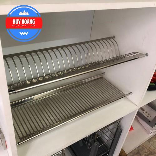 Giá Úp Bát Đĩa Chữ V 2 Tầng INOX 304 Nan Dẹt Chính Hãng