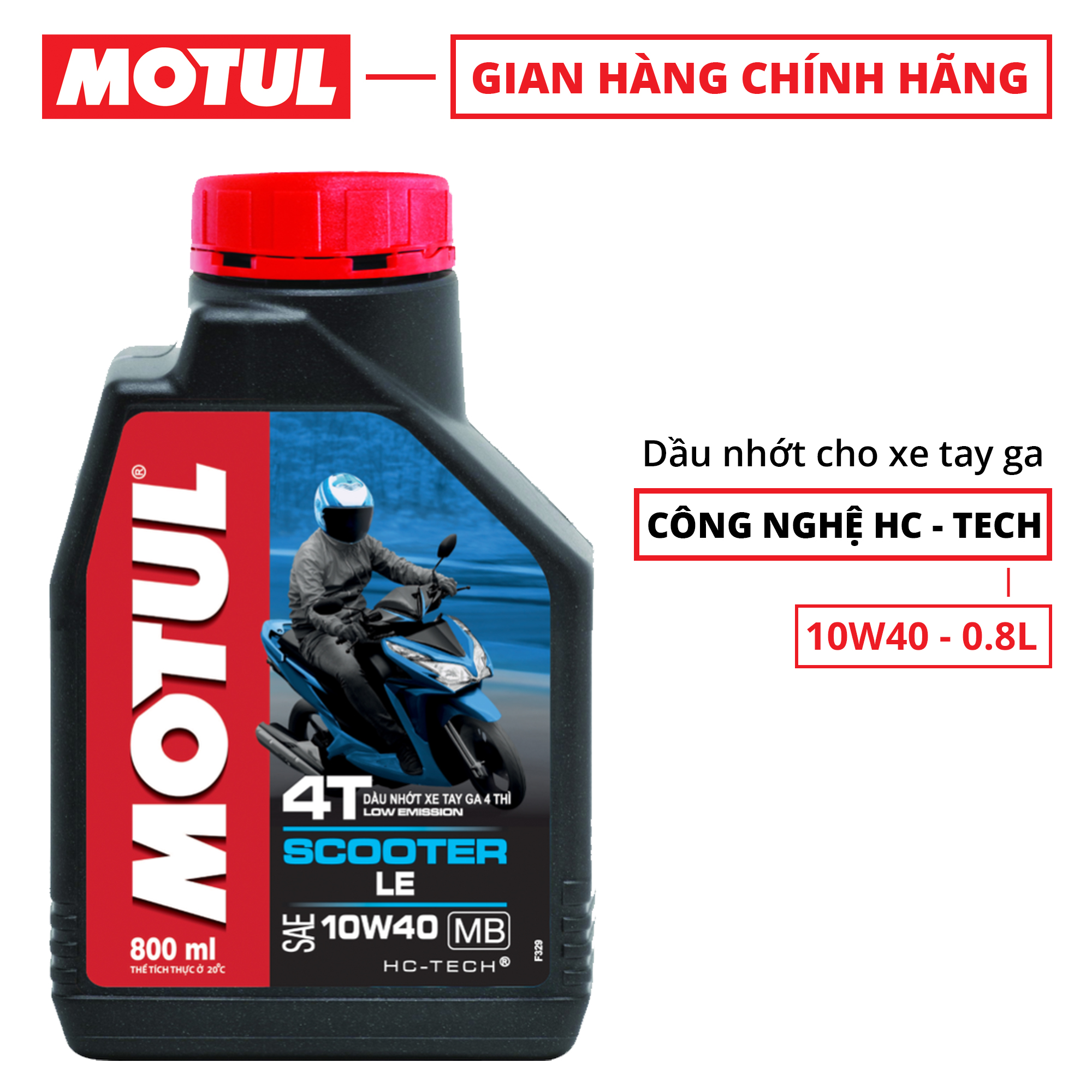 Dầu nhớt xe tay ga MOTUL SCOOTER LE 4T 10W40 - Hàng chính hãng