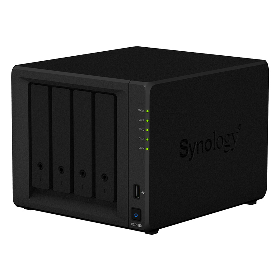 Ổ Cứng Mạng Synology NAS DS918+ (Đen) - Hàng Chính Hãng