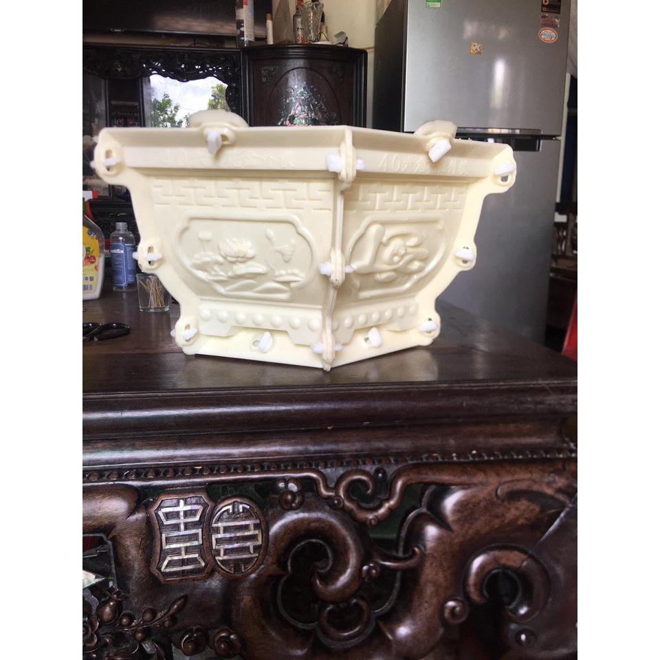 Khuôn đúc chậu cảnh lục giác rộng 40cm nhựa ABS có đầy đủ lòng trong
