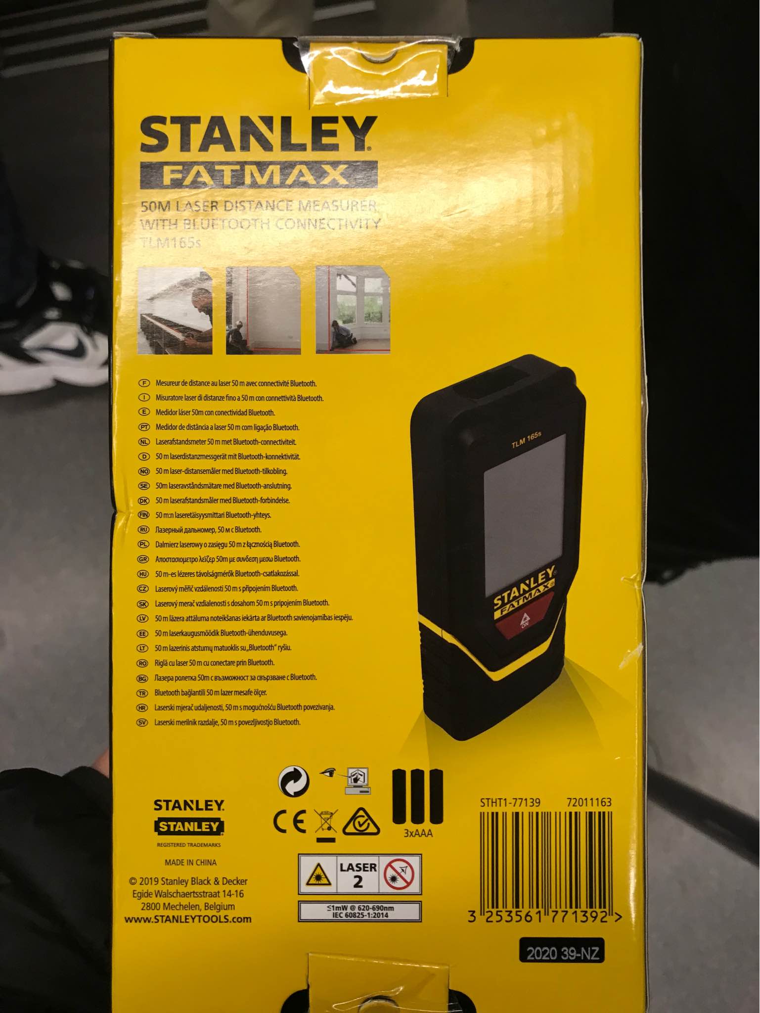 Máy đo khoảng cách tia laser 50m TLM165S Stanley  STHT1-77139- Hàng chính hãng
