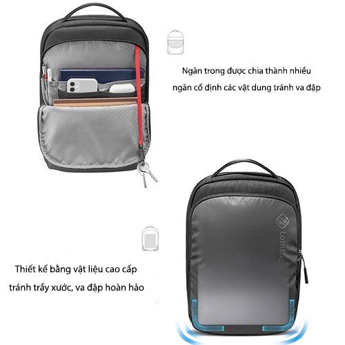 BALO TOMTOC PREMIUM LIGHTWEIGHT BUSINESS CHO MACB PRO 13″/14″/15″/16″ BLACK chống va đập - HÀNG CHÍNH HÃNG