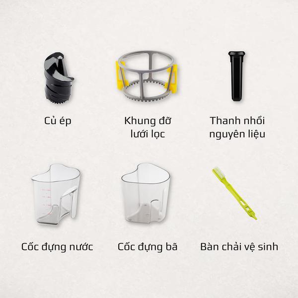 Máy Ép Chậm OLIVO SJ189 - Ép Trái Cây Hoa Quả, Siêu Kiệt Bã, Dễ Vệ Sinh