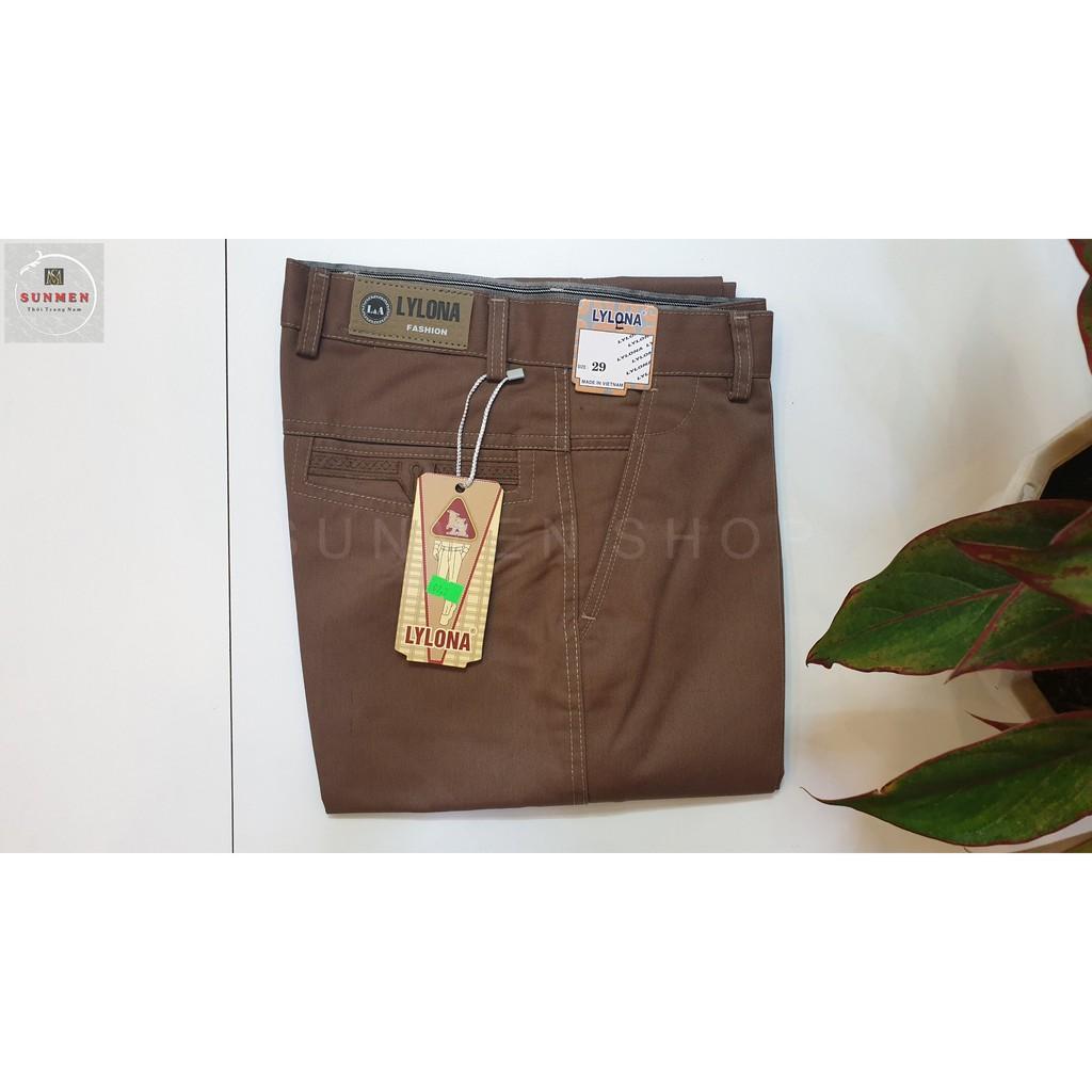 Quần Dài Kaki Nam Trung Niên Chất Dày Form Rộng Ống Suông Dành Cho Công Sở Thanh Lịch SUNMEN Size Nhỏ Từ 28 - 34