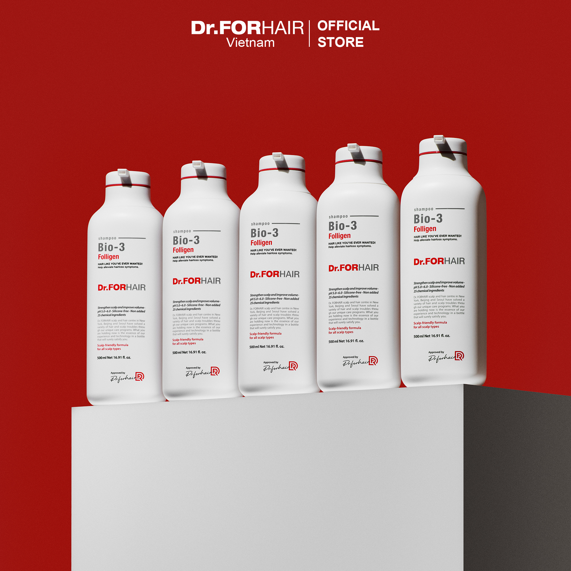 Dầu gội đầu ngăn rụng tóc chuyên sâu Dr.FORHAIR Folligen BIO-3 Shampoo