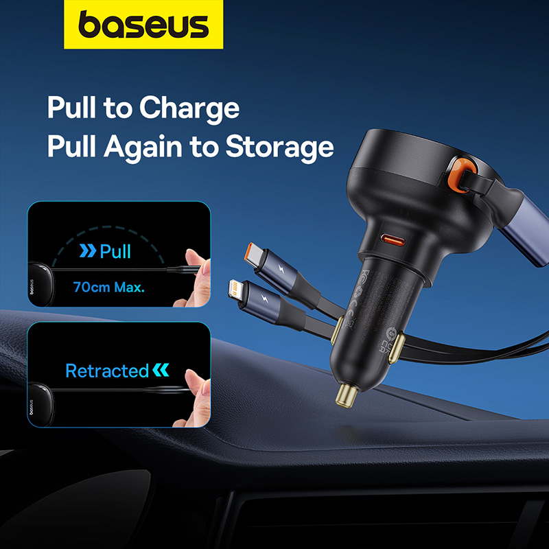 Tẩu Sạc Nhanh Ô Tô Baseus Enjoyment Pro Car Charger 55W/60W (Hàng chính hãng)