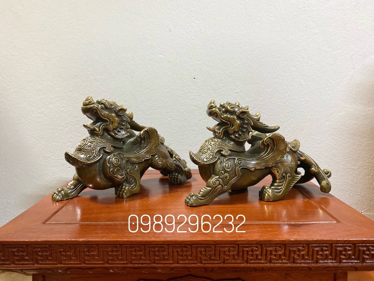 Cặp Tỳ Hưu Phong Thuỷ bằng đồng