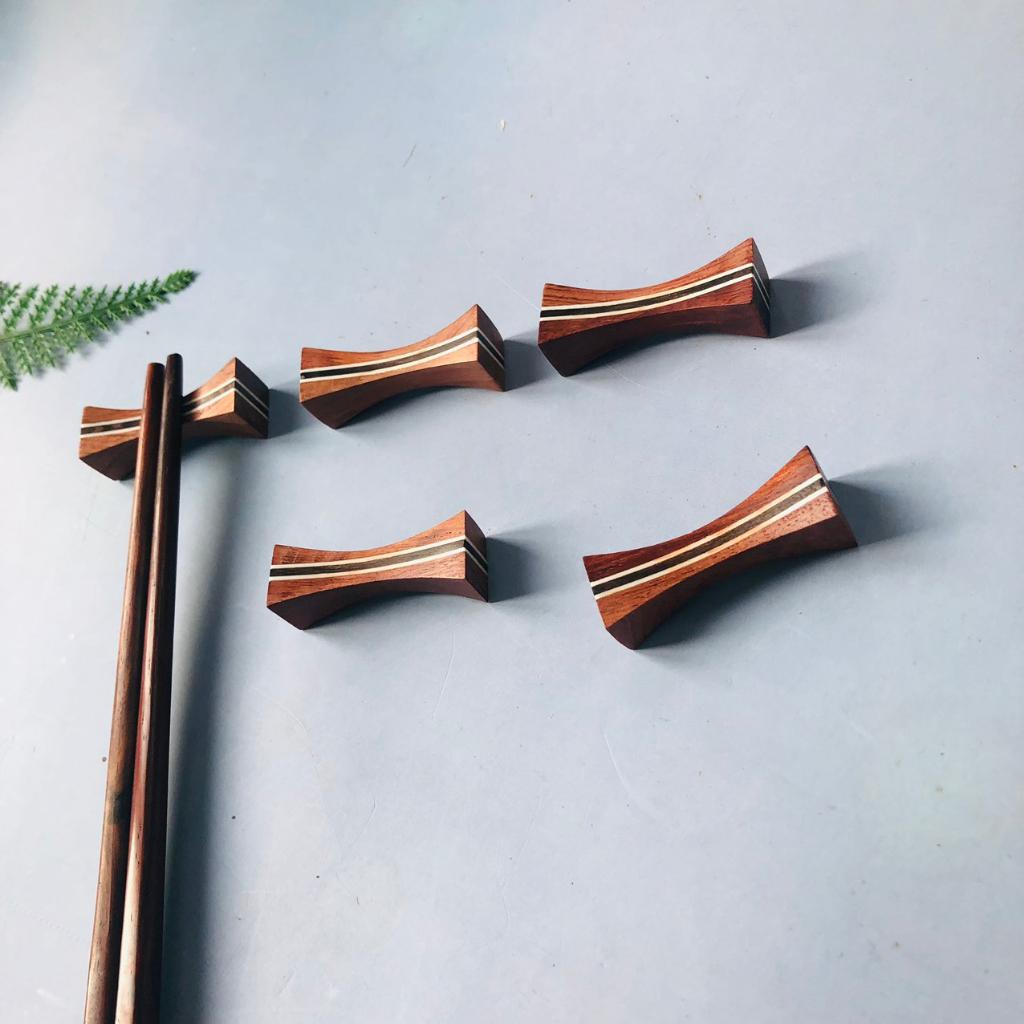 Gác/Kê Đũa Gỗ Hình Nơ Xinh Xắn, Thiết Kế Tối Giản Phong Cách Nhật Bản, Phụ Kiện Bàn Ăn Của Craft Closet