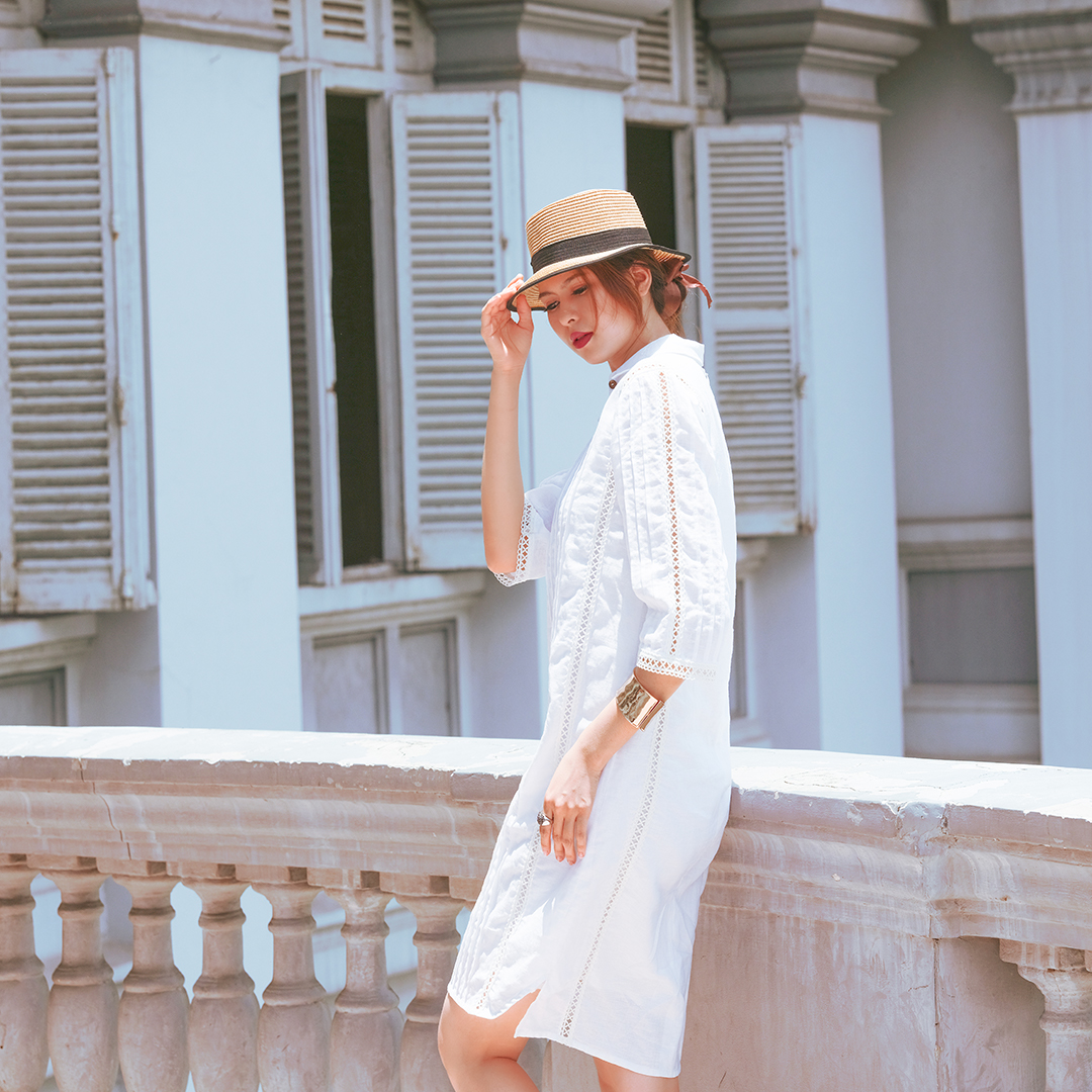 Đầm Linen Suông Đầm Kiểu Đẹp Thời trang thiết kế Hity DRE135