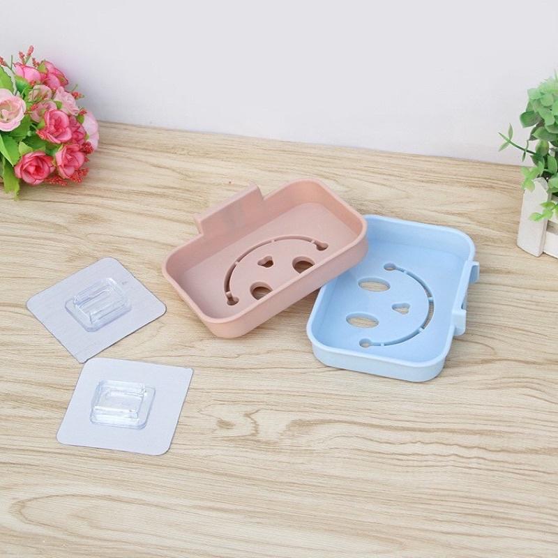 Khay Đựng Xà Phòng Dán Tường Kệ Dán Hình Mặt Cười , Kệ Xà Phòng 1 Lớp Dán Tường Siêu Chắc