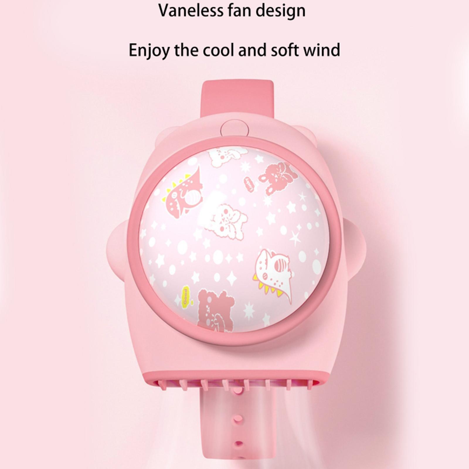 Wrist Watch Fan Folding USB Rechargeable Personal Hand Fan for Office Activities