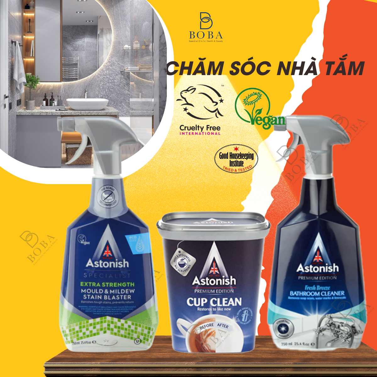 (HCM) Bình Xịt Tẩy Nấm Mốc, Làm Sạch Bồn Rửa, Nhà Vệ Sinh, Mảng Bám Tường - BOBASHOP