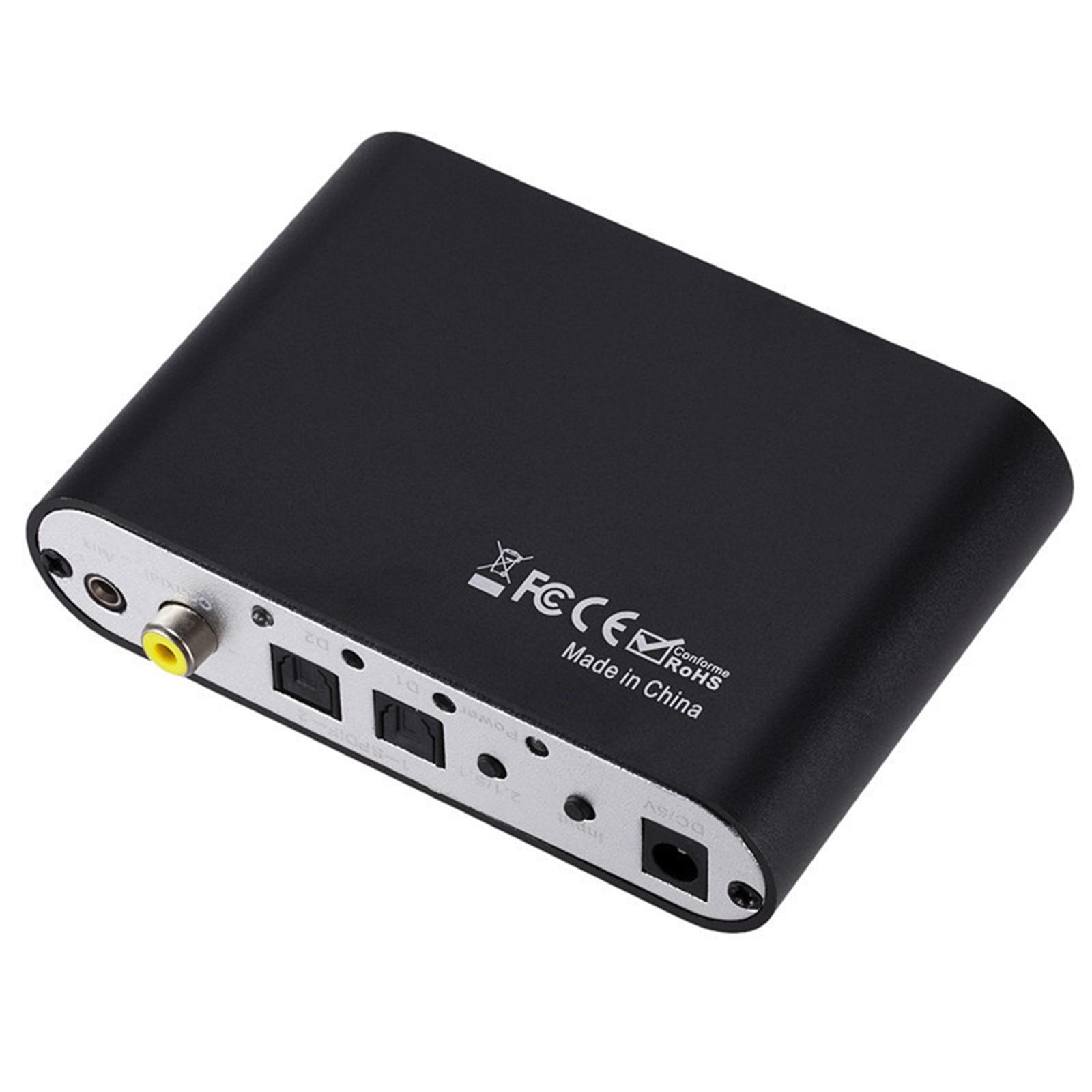 Digital 5.1 Audio Decoder Concert Halls Cinemas for PS3 Dolby DTS/AC3 Stereo Input HD TV Digital Optical Converter HD Player