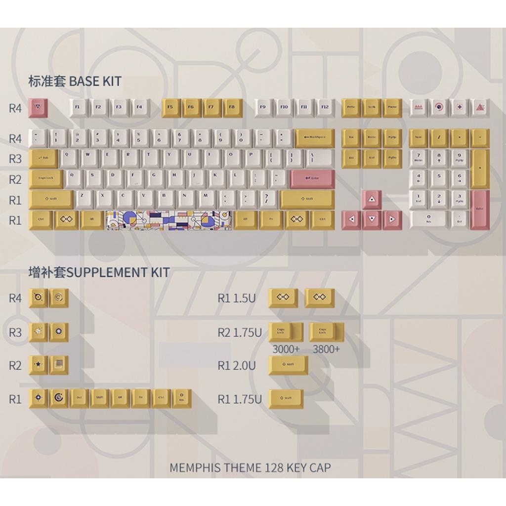 Keycap Cherry DAGK YW 128 Phím Cho Bàn Phím Cơ Của EZPC