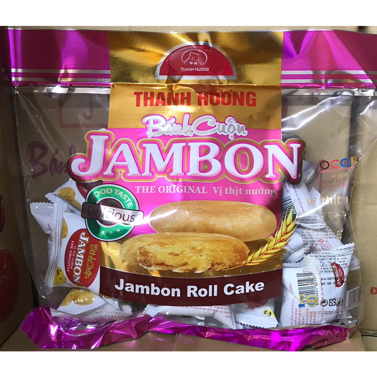 Bánh cuộn jambon vị thịt nướng