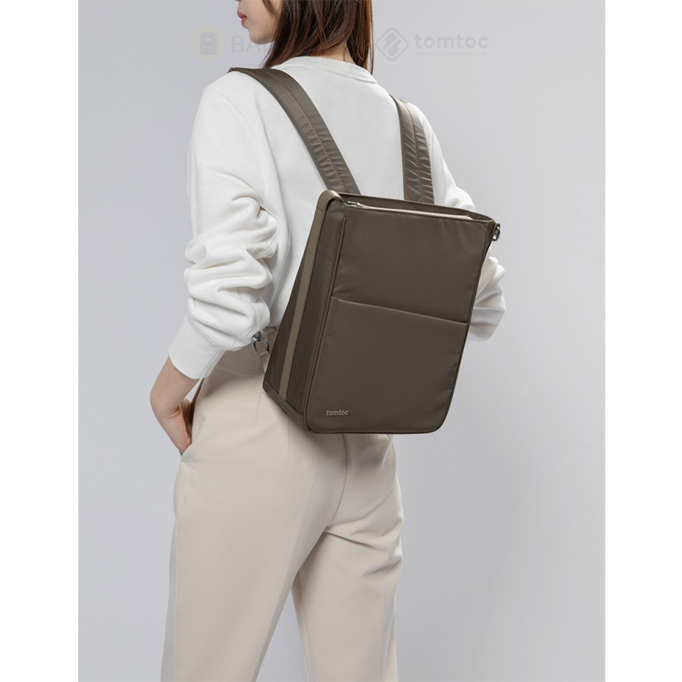 Túi Đeo Kiêm Balo Tomtoc Slash Sling Bag Taupe Ultrabook 11 - 14 inch