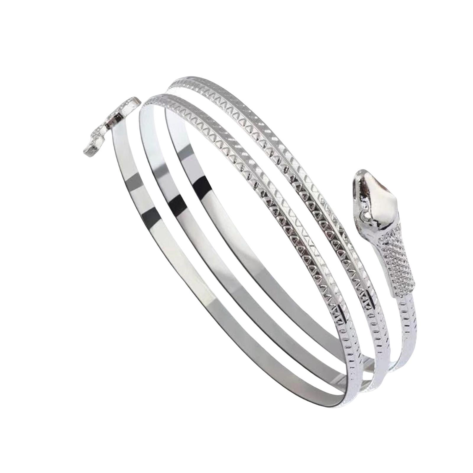 Retro Snake Shape Bracelet Bangle Hip Hop Jewelry Collection for Biker