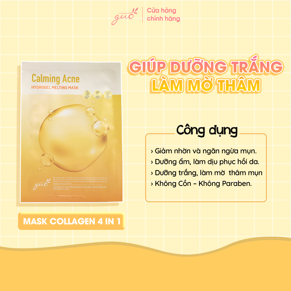 Mặt Nạ Collagen 4in1 GUO - Calming Acne Hydrogel Melting Mask 30ml