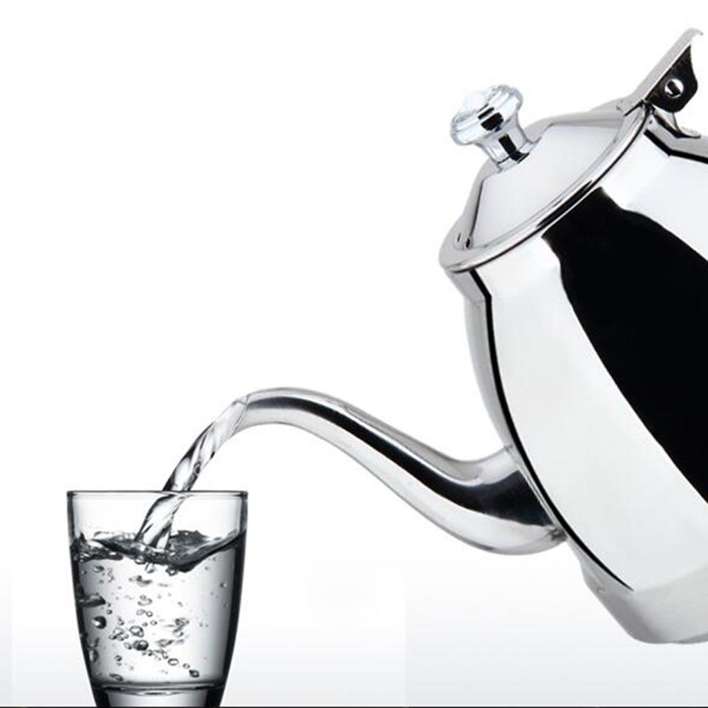 Outdoor Camping Stainless Steel 1.5L TeaKettle Kitchen Mini Tea Pot + Infuser