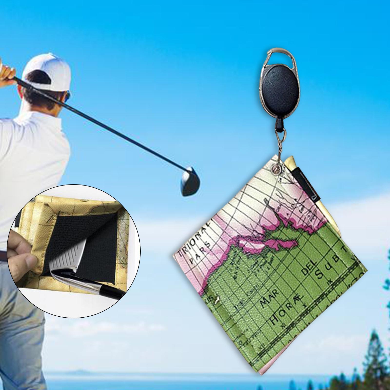 PU Golf Ball Cleaning Towel Square Towel Portable Cleaner for Golfers Accessories
