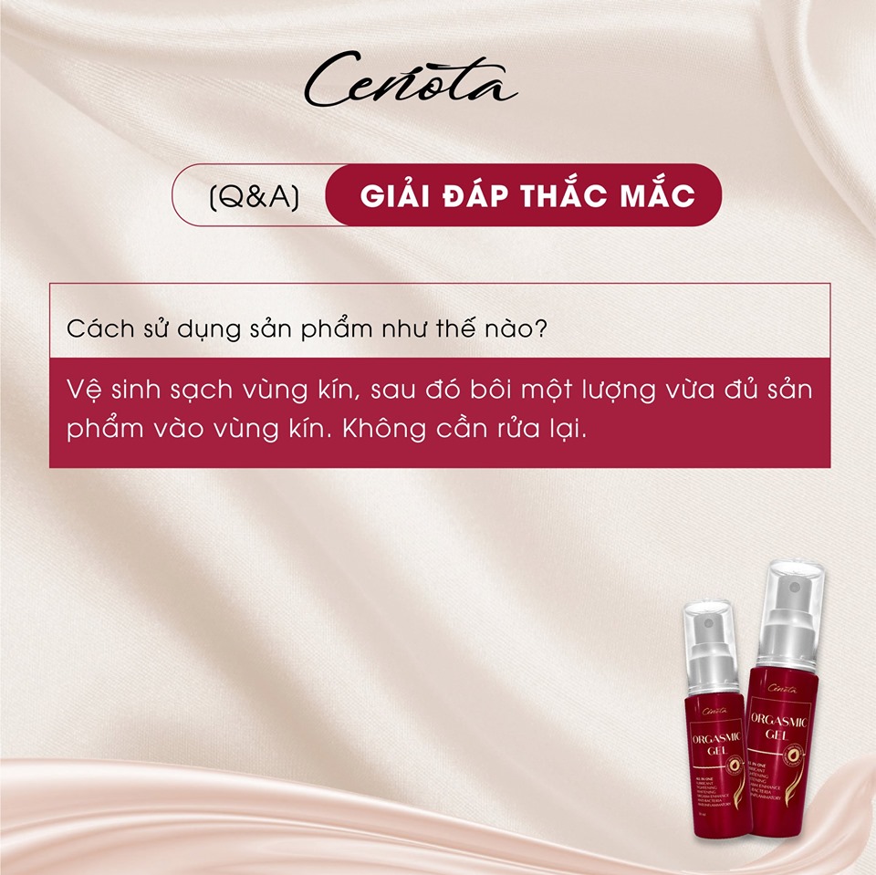 Gel bôi Se khít cô bé Cenota Orgasmic Gel An toàn - Hiệu quả