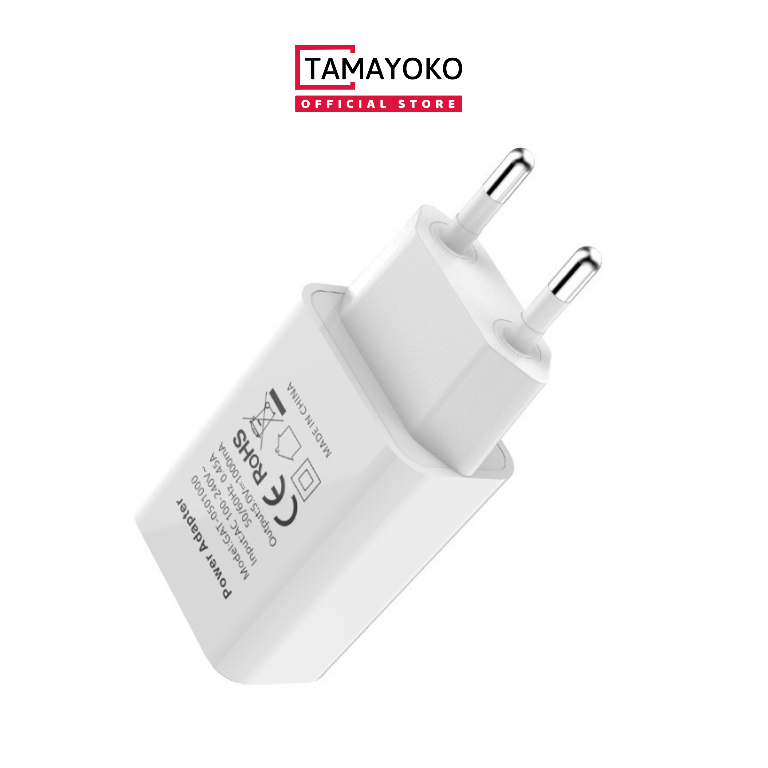 Củ Sạc 10W USB 5V 2A. Chất Liệu PC Chống Cháy Chứng Nhận CE/UL/FCC - Hàng Chính Hãng Tamayoko