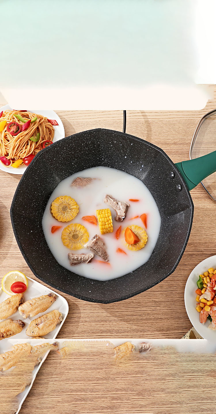 Chảo Đun Bếp Từ Siêu Chống Dính,Chất Liệu Thép Hợp Kim Cao Cấp,Thiết Kế Sang Trọng,Đáy 3 Lớp-Size 32cm,Lòng Sâu 10cm