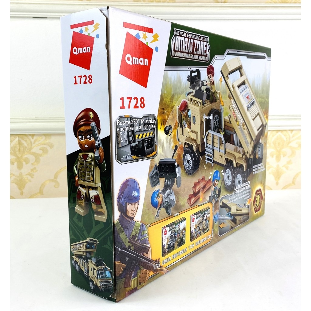 Bộ đồ chơi Qman - 1728 Lắp Ráp Mô Hình Xe Tên Lửa Phòng Thủ Không Gian