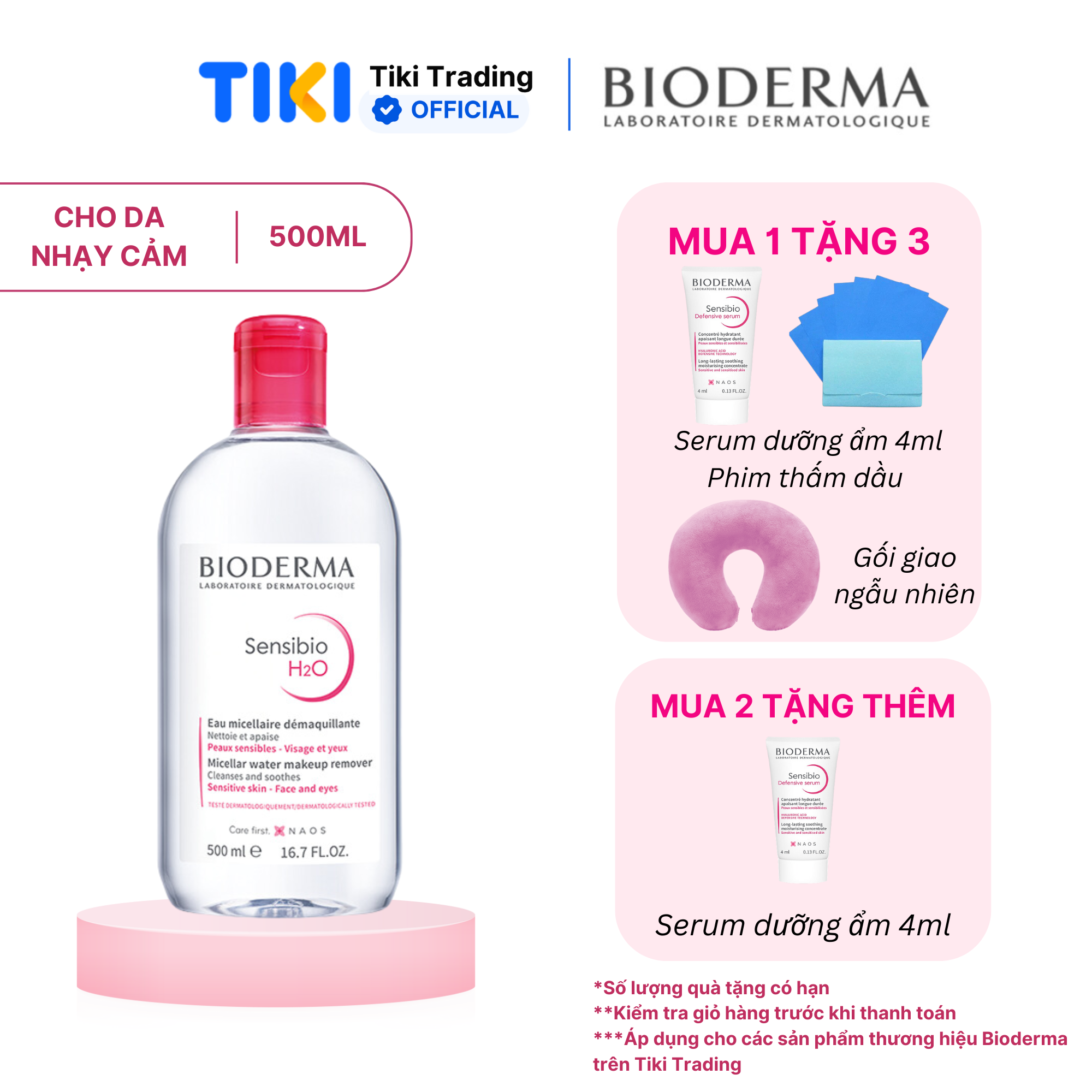 Nước tẩy trang Công Nghệ Micella Bioderma Sensibio H2O - 500ml