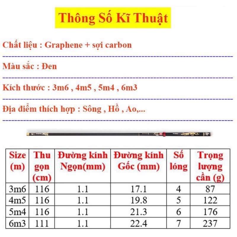 Cần câu tay hắc long 5h