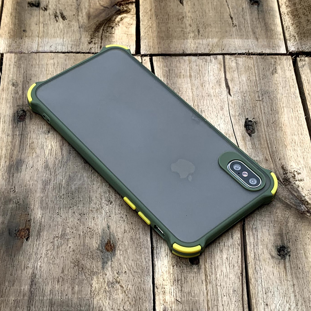 Ốp lưng chống sốc toàn phần dành cho iPhone XS MAX - Màu lá mạ