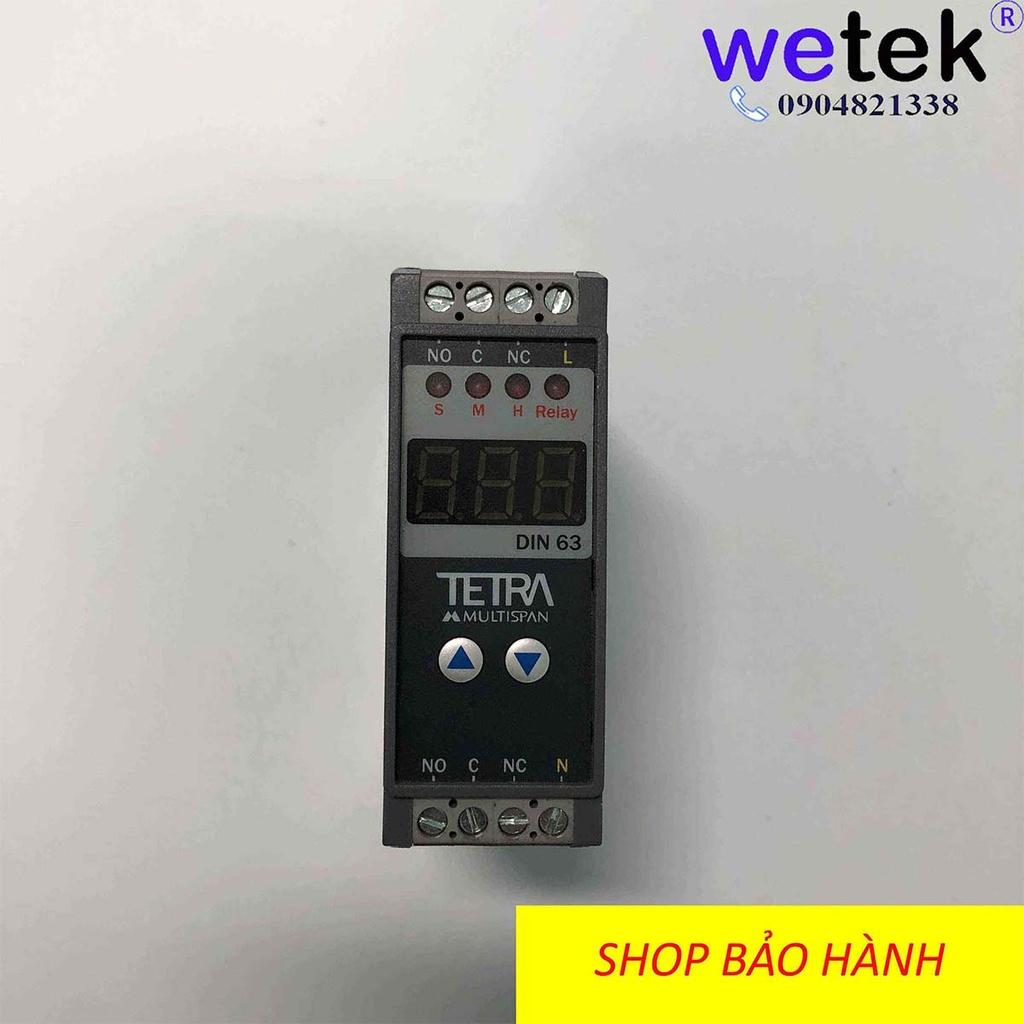 Rơ le Multispan DIN-63, timer hẹn giờ on off delay, màn LED, dải siêu rộng 0.999s tới 999h, siêu chính xác, bền bỉ, BH