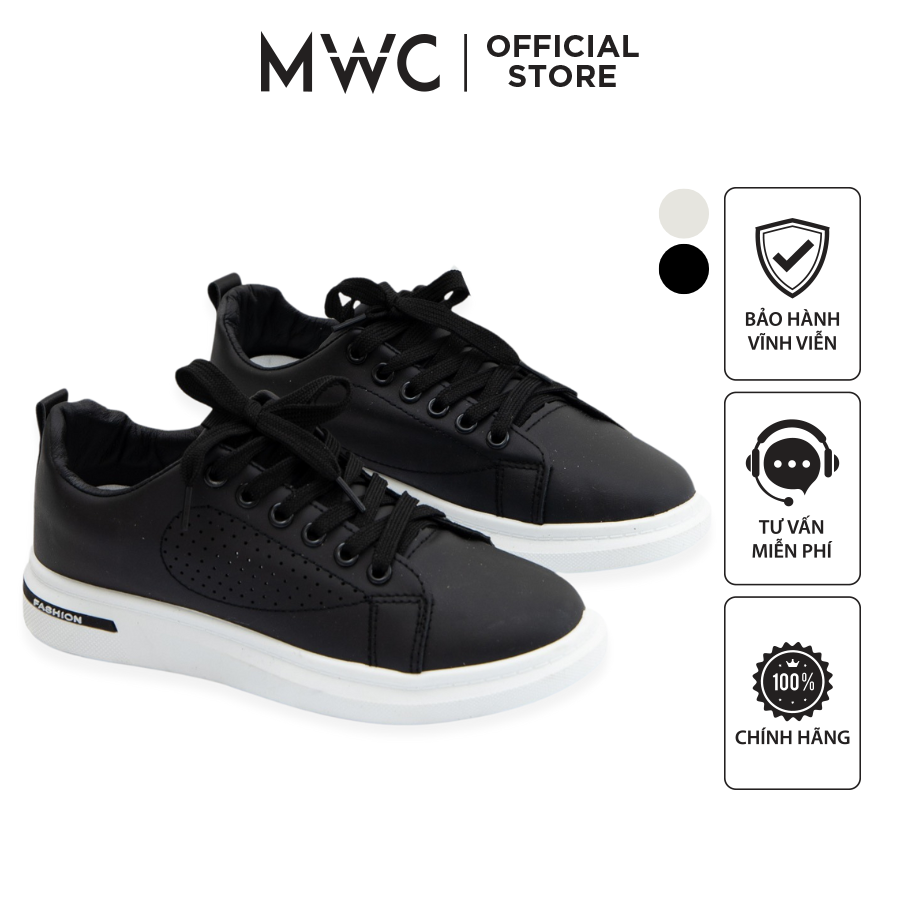Giày Thể Thao Nữ thời trang MWC giày sneaker da đế bằng basic năng động thời thượng NUTT- 0594