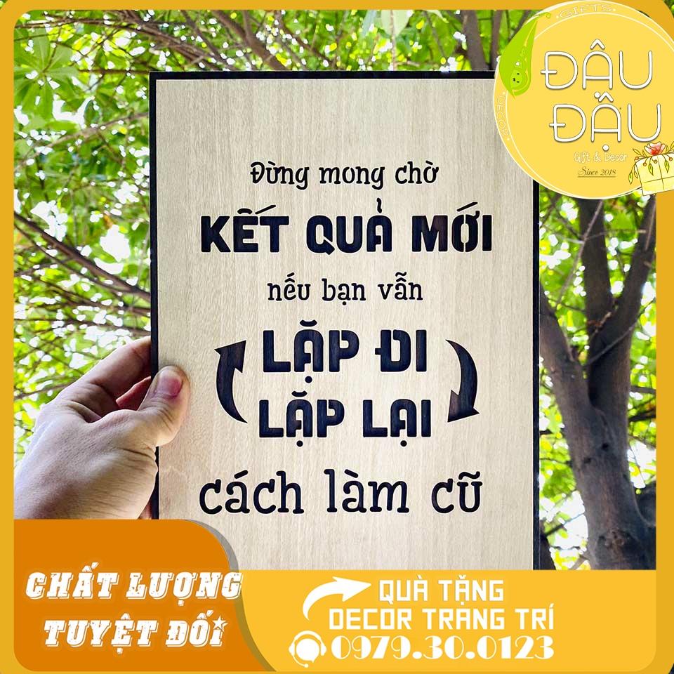 Tranh treo tường &quot;Đừng mong chờ kết quả mới nếu vẫn làm theo cách cũ