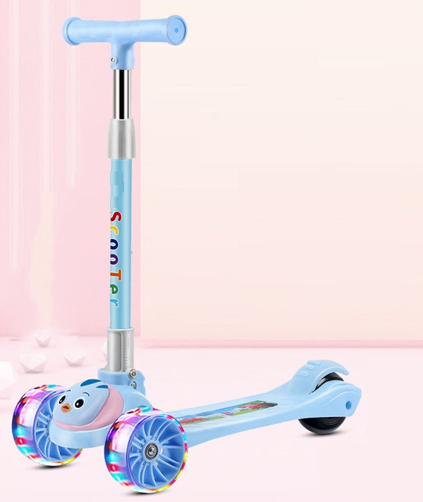 Xe Trượt Scooter 3 Bánh An Toàn Cho Trẻ Em, Chịu Lực 90kg Phù Hợp Cho Bé Trai Và Bé Gái, Xe Trượt Có Đèn Led Và Nhạc Sôi Động, Tăng Khả Năng Vận Động, Phản Xạ Cho Bé