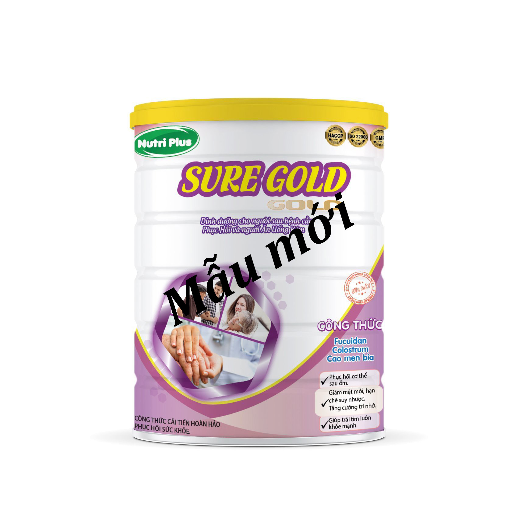 Sữa bột dinh dưỡng Nutri Plus Sure Gold giúp phục hồi sức khỏe cho người bệnh, người ăn uống kém (900g) Sunbaby NTSGSBTC2019