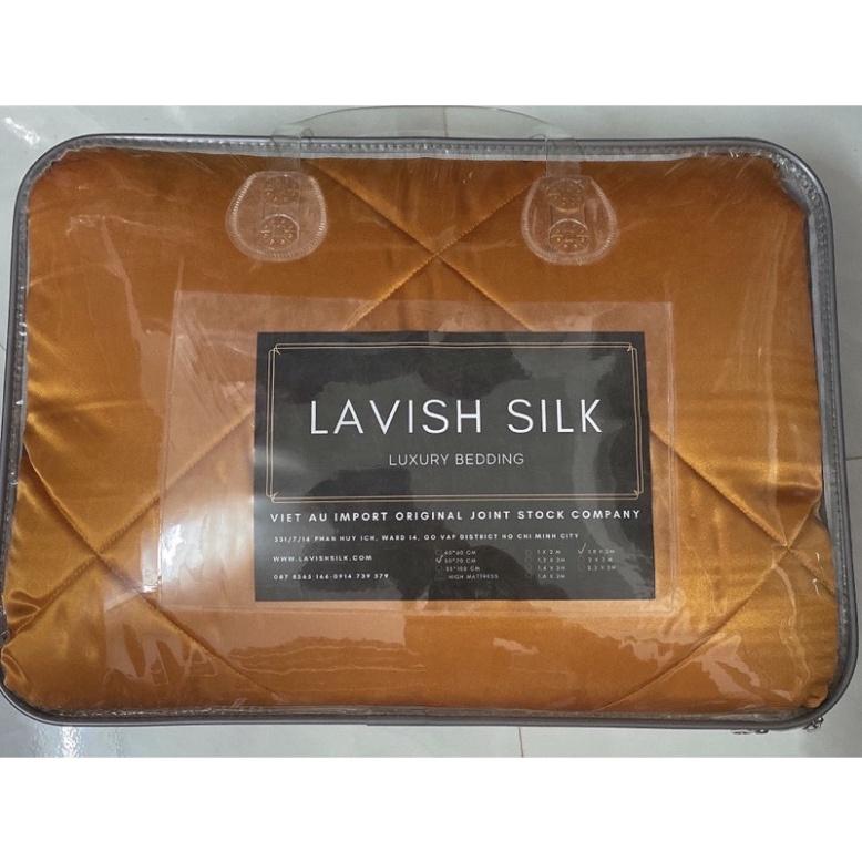 Trọn Bộ Chăn Ga Gối Phi Lụa Lavish Silk cao Cấp màu mới Vàng Hoàng Gia