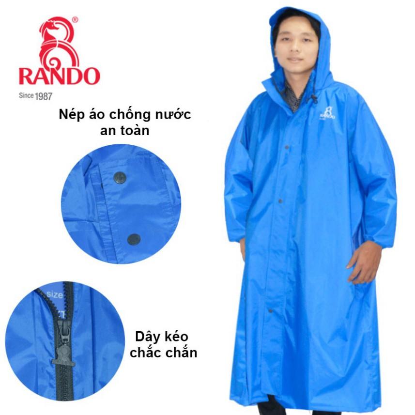 Áo Mưa Dây Kéo 1 Người Bít Thời Trang Vải Dù Không Thấm Nước Có Phản Quang Cao Cấp Chính Hãng RANDO GIÁ SỈ BSDAYKEO