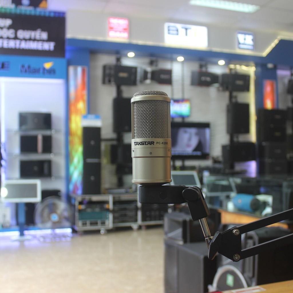 Micro thu âm, mic hát livestream chuyên nghiệp Takstar PC K-200, kèm dây XLR-XLR 3m, hành chính hãng, bảo hành 12 tháng