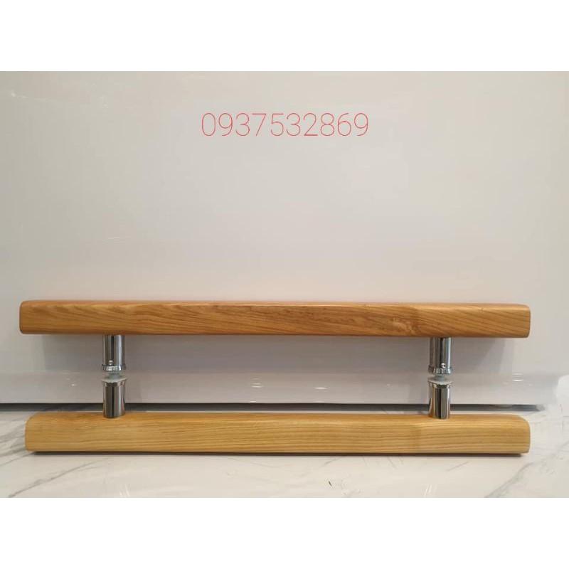 Tay nắm gỗ sồi Nga cao cấp cho cửa kính