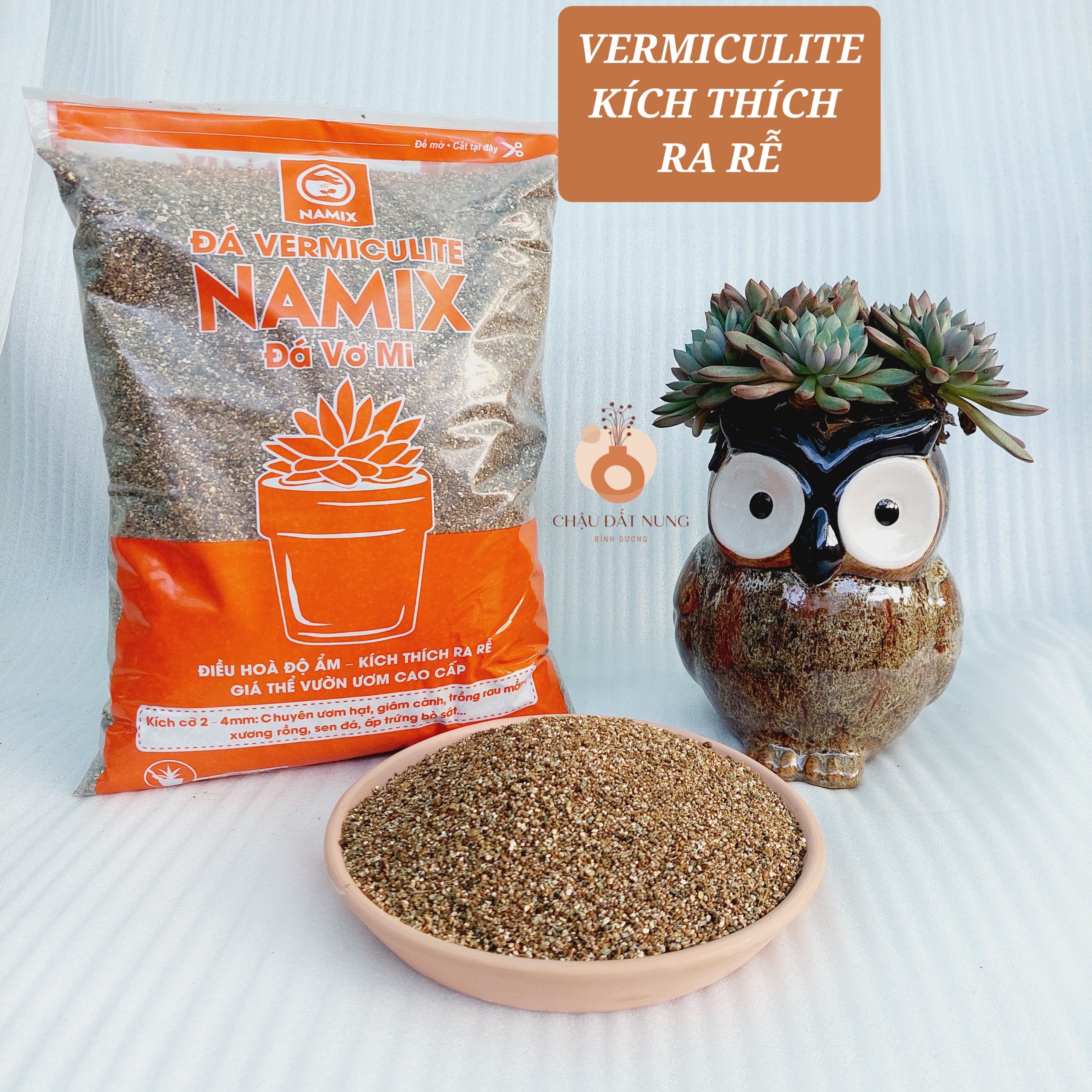 [100gram] Đá Vermiculite size 2-4mm, điều hòa độ ẩm - kích thích ra rễ - 100gram