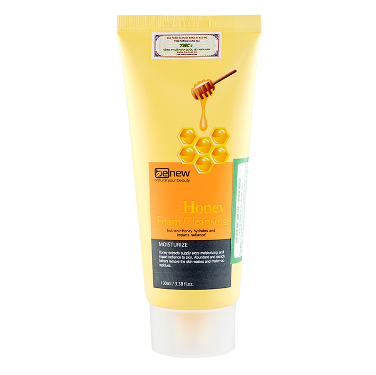 Sữa rửa mặt mật ong sạch nhờn ngừa mụn cao cấp Hàn Quốc Benew Honey Foam Cleansing (100ml) – Hàng Chính Hãng