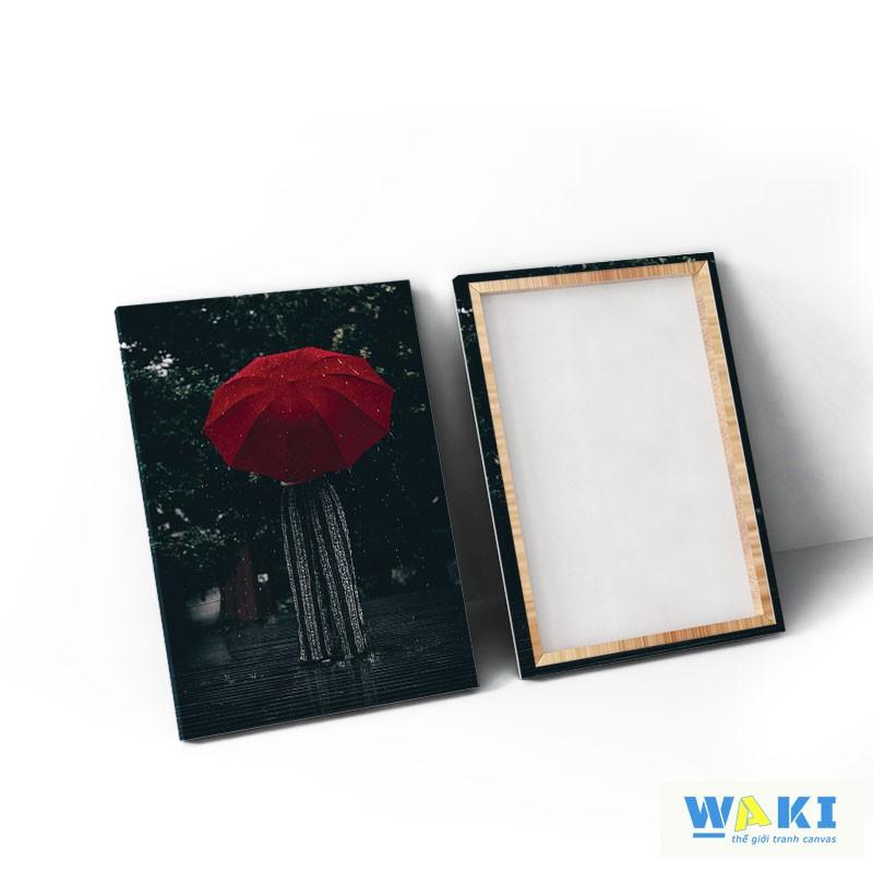 Bộ 3 tranh trang trí canvas “Red Umbrella” - W172
