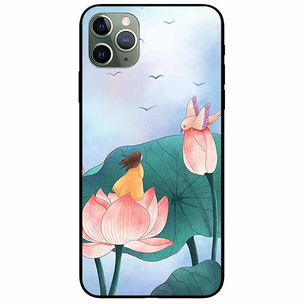 Ốp lưng dành cho Iphone 11 Pro Max mẫu Cô Bé Và Chú Chim