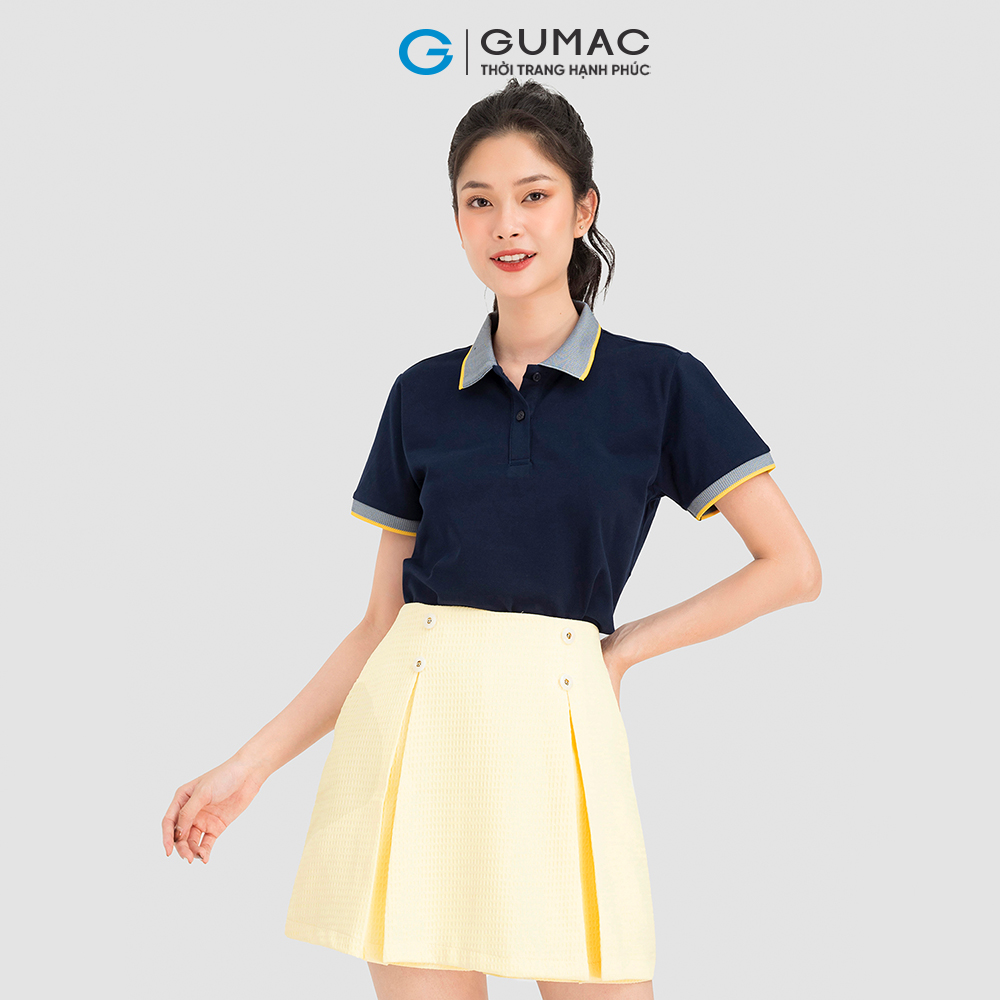 Áo polo nữ GUMAC ATC08028 phối bo nhiều màu