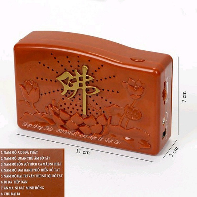 Loa tụng kinh Phật 8 bài kèm adapter