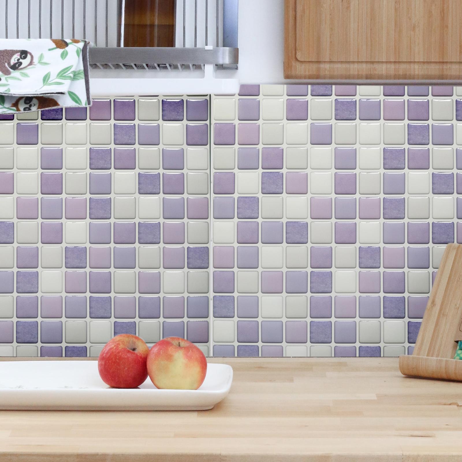 Wall Tile Sticker Waterproof Wallpaper for Home Bathroom Kitchen Decor