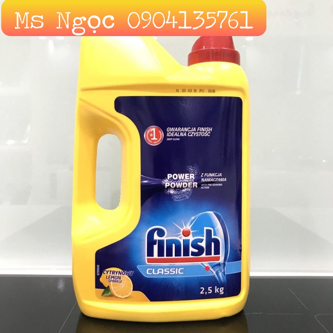 BỘT RỬA BÁT FINISH HƯƠNG CHANH 2.5KG