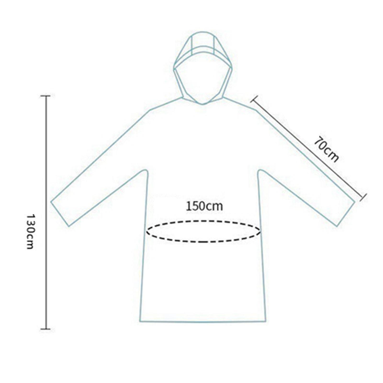 Portable Rain Poncho Rain Cover Breathable Travel Accessories Waterproof Rain Coat Emergency Raincoat for Climbing Camping