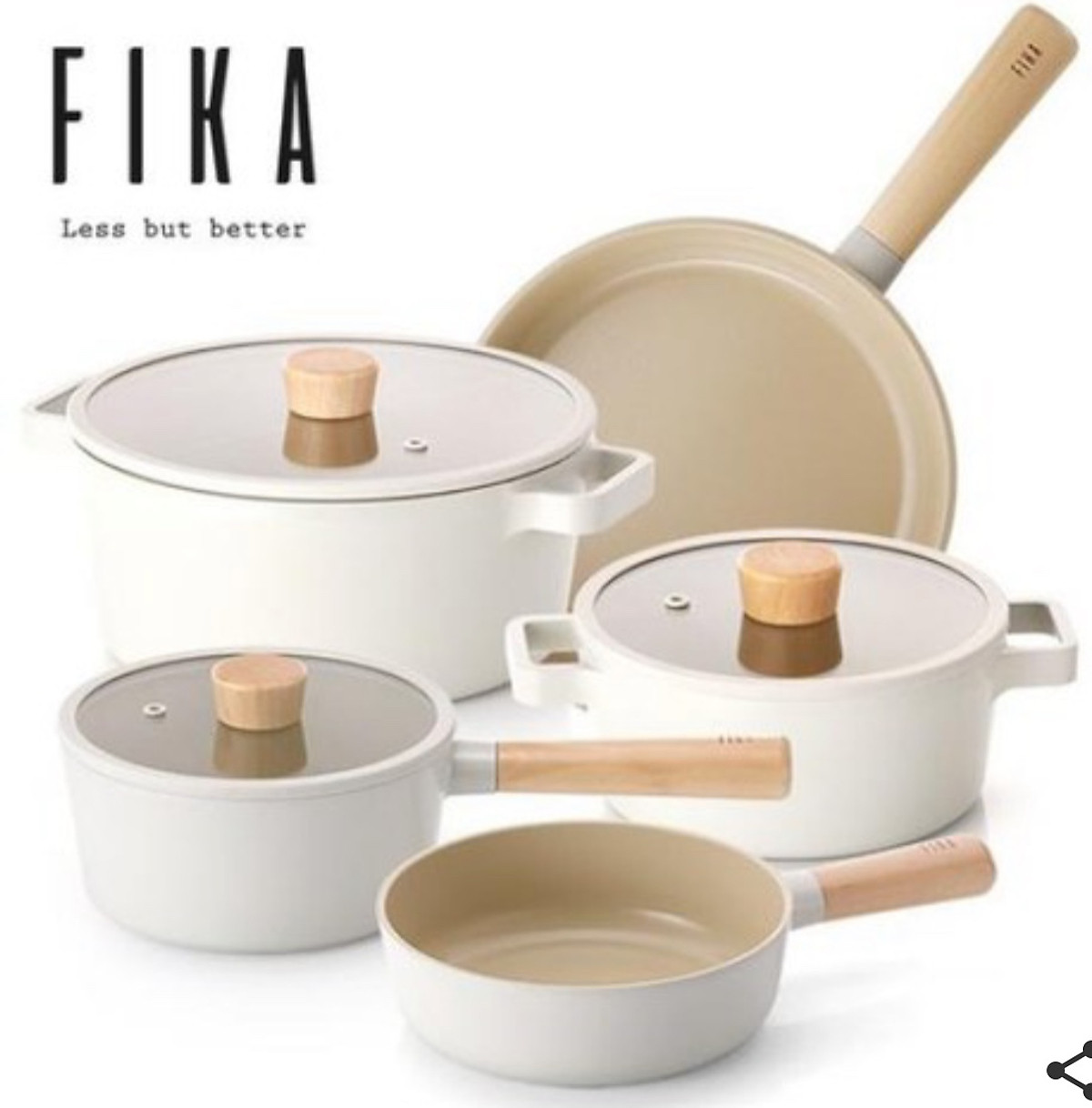 Bộ Nồi Chảo Fika Neoflam 5 Món, Dẫn Nhiệt Tốt, Dùng Cho Mọi Loại Bếp, Nhập Hàn